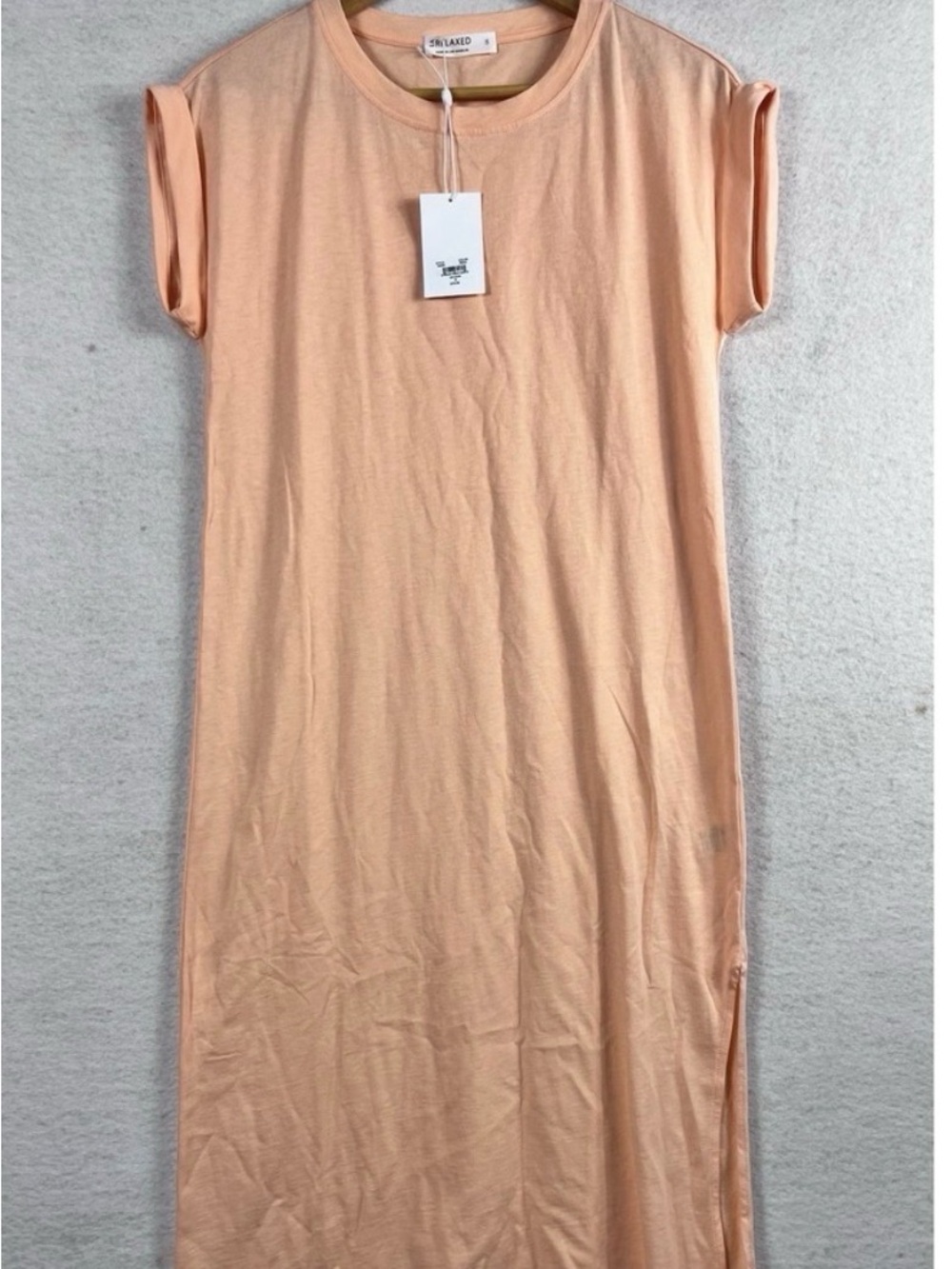 LA RELAXED Peach MIDI- Dress